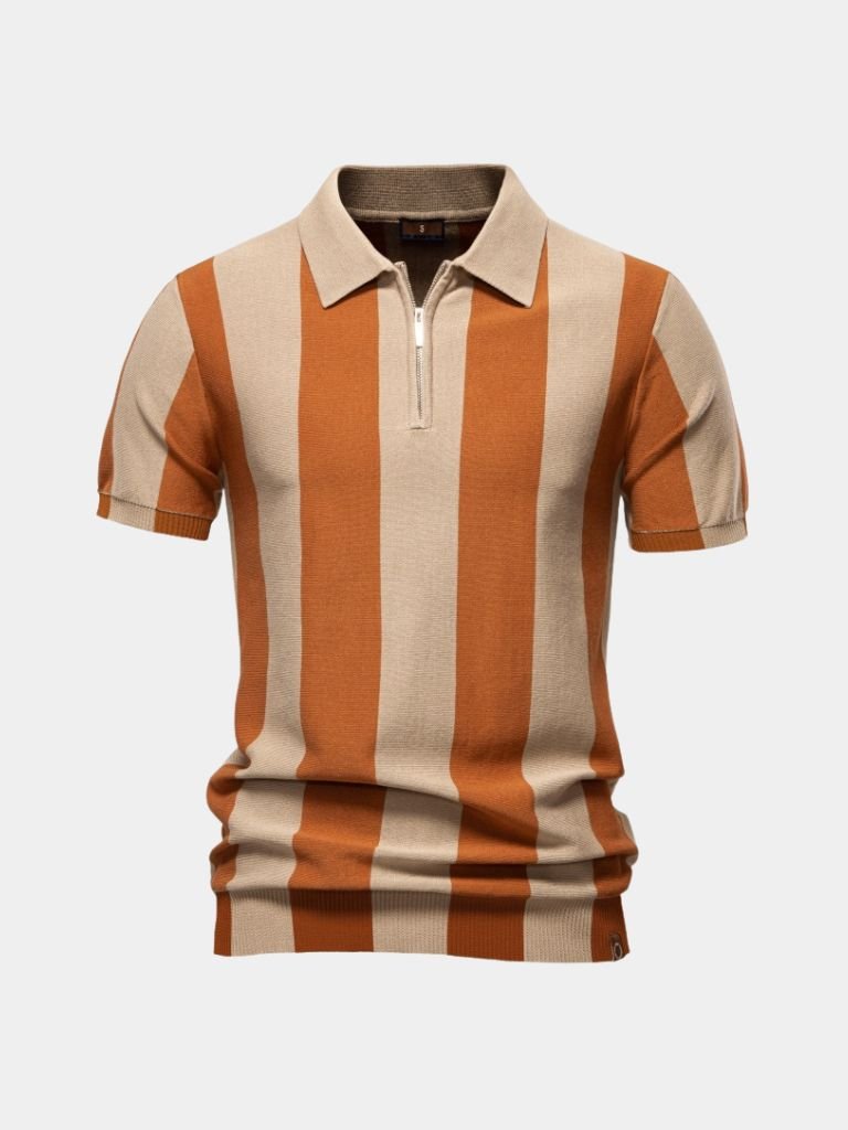 Navy Stripe Polo - Verocci Essentials
