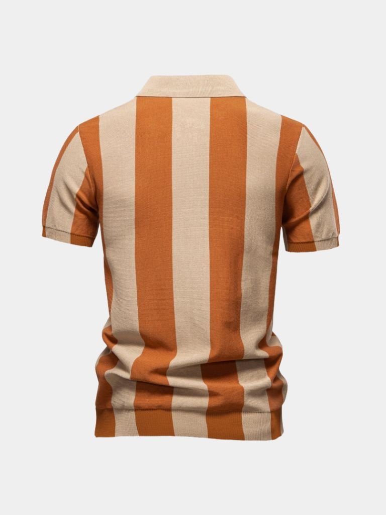 Navy Stripe Polo - Verocci Essentials