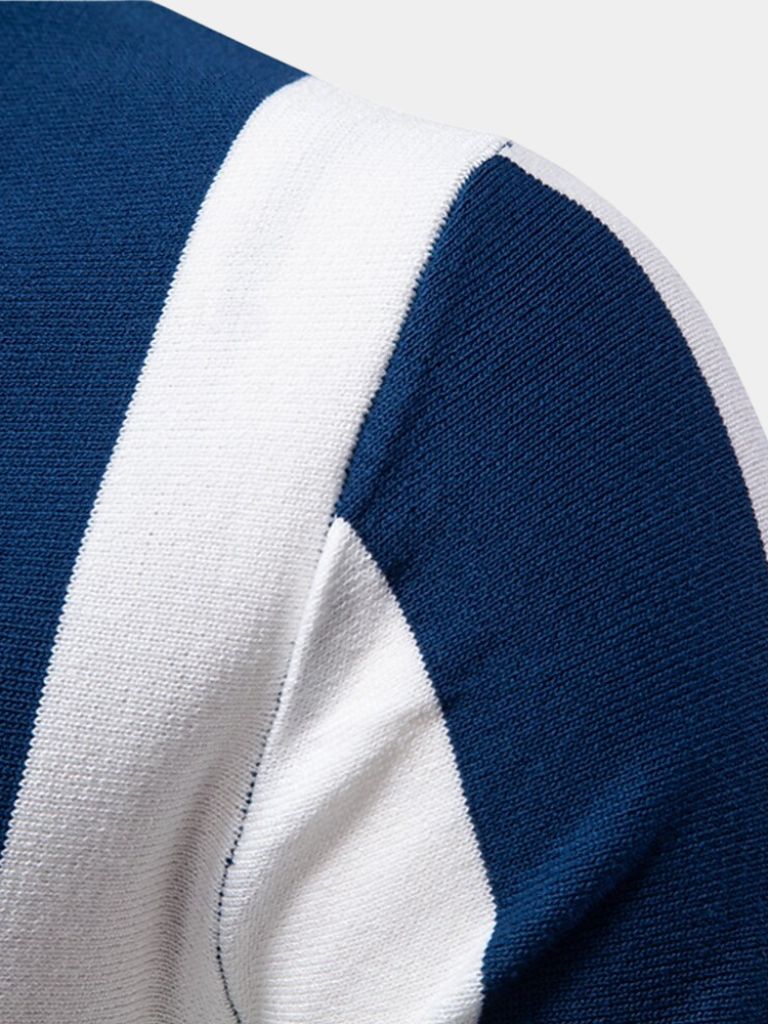 Navy Stripe Polo - Verocci Essentials