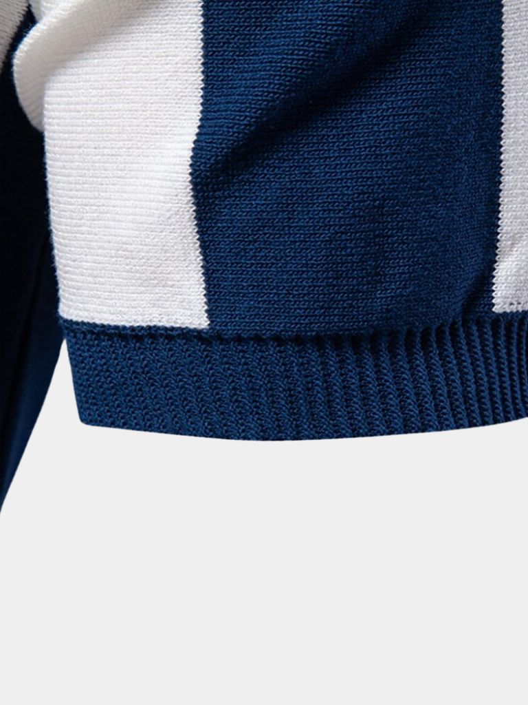 Navy Stripe Polo - Verocci Essentials