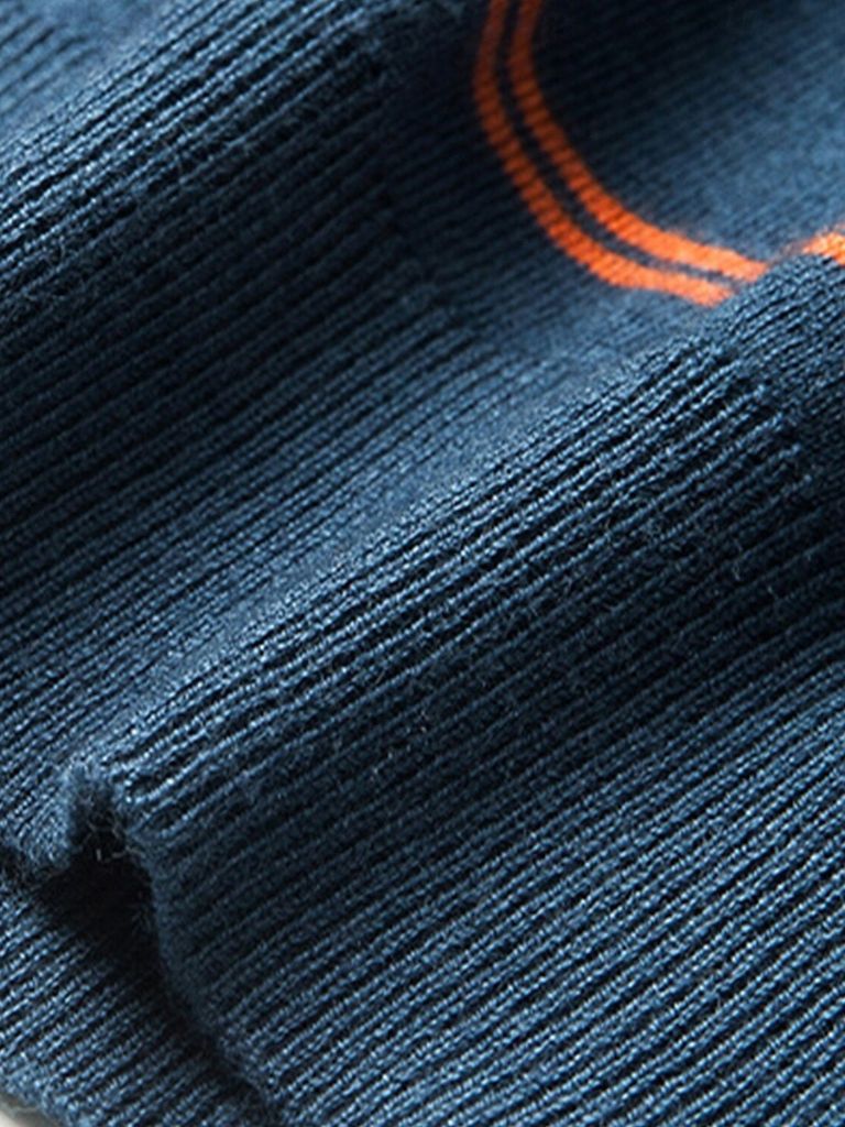 Navy Sunset Striped Polo - Verocci Essentials