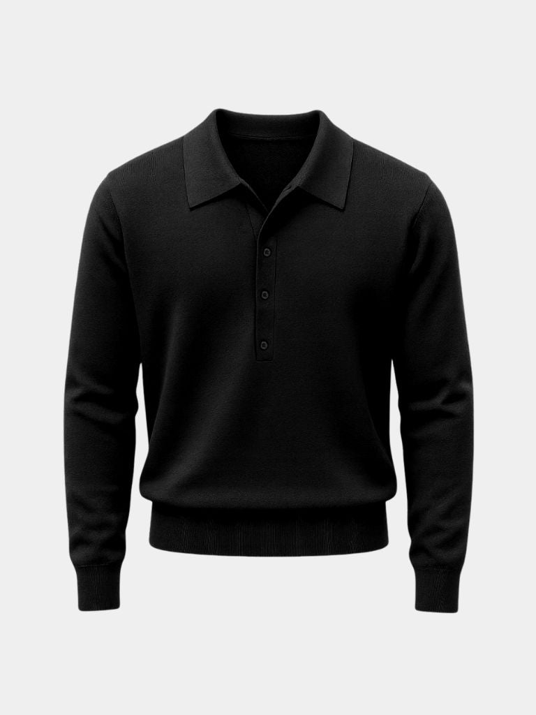 Old Money Knit Polo Pullover - Verocci Essentials