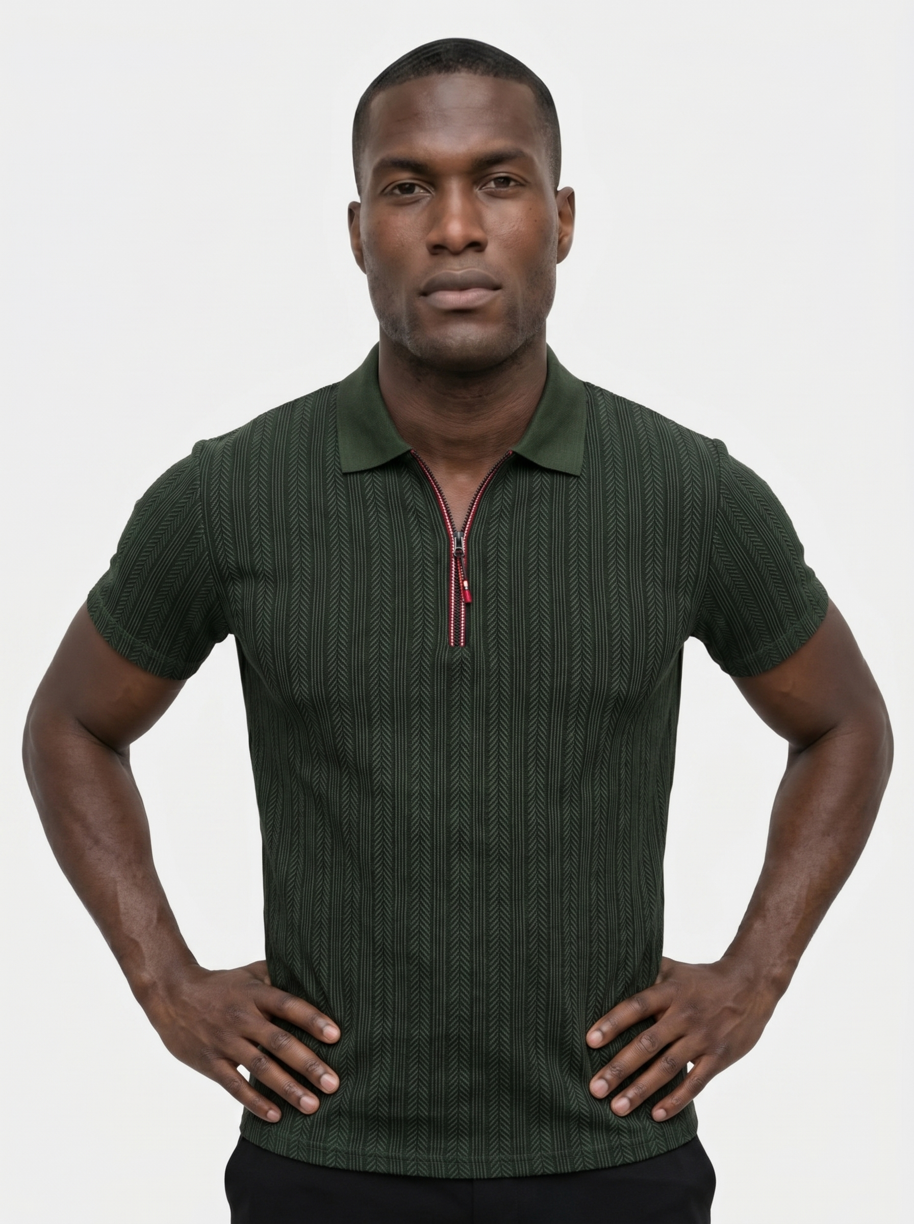 Cavalière Textured Quarter Zip Polo – Verocci Essentials