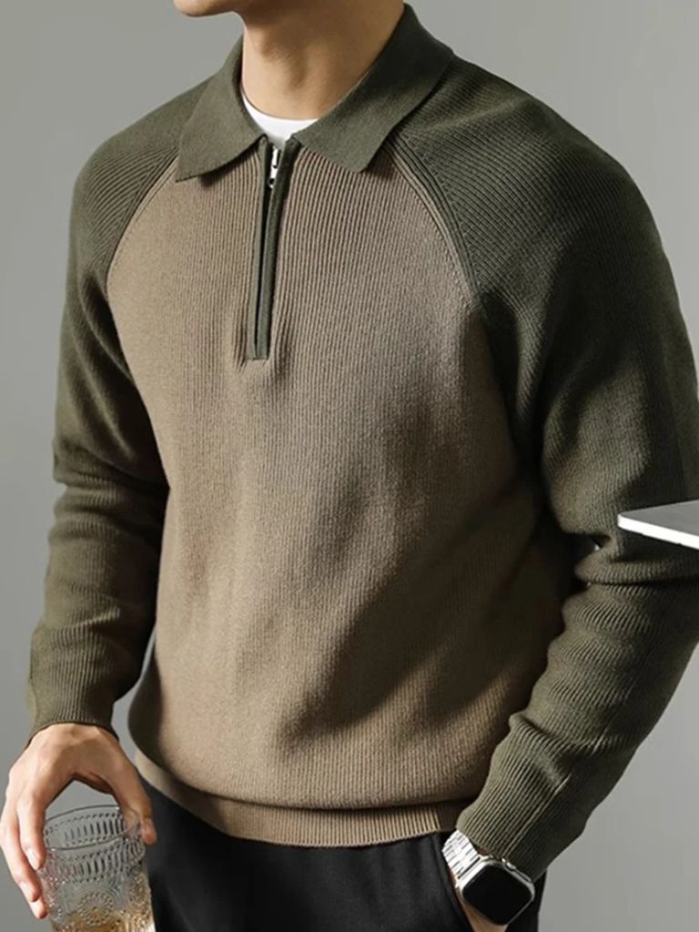 Raglan Quarter Zip Sweater - Verocci Essentials