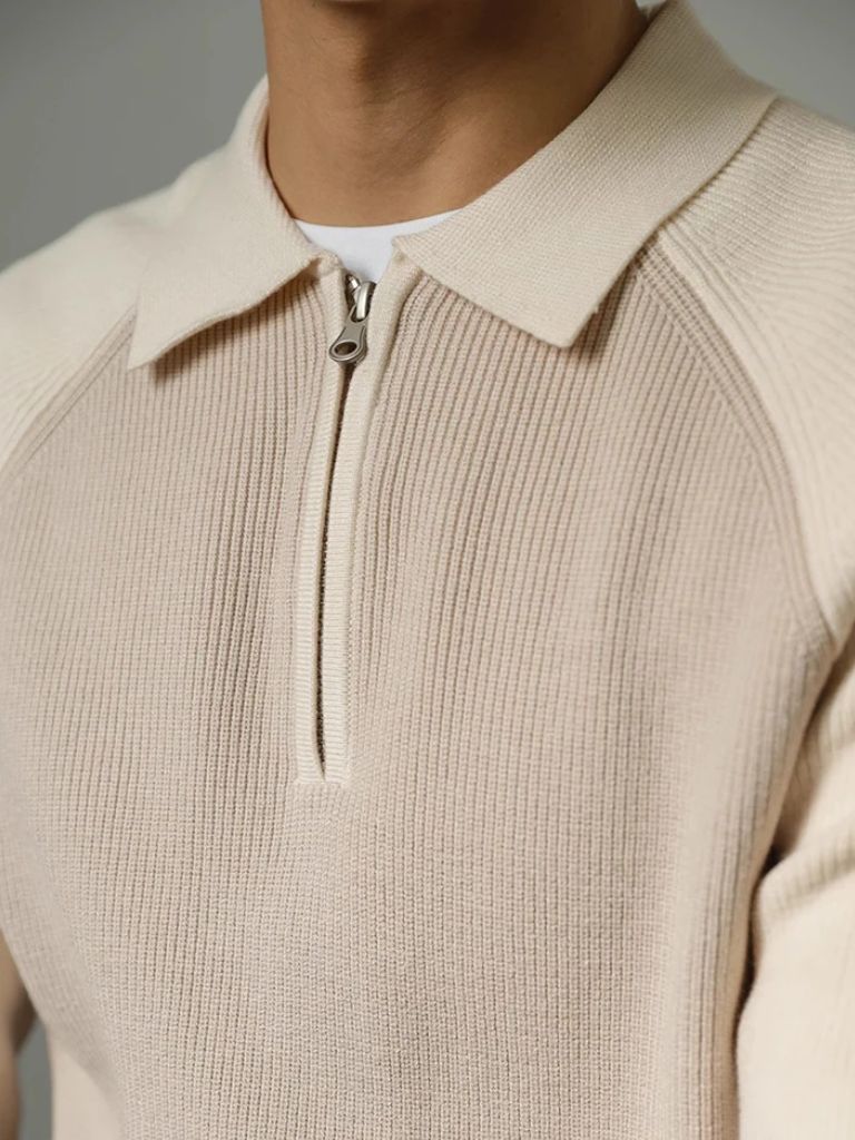 Raglan Quarter Zip Sweater - Verocci Essentials