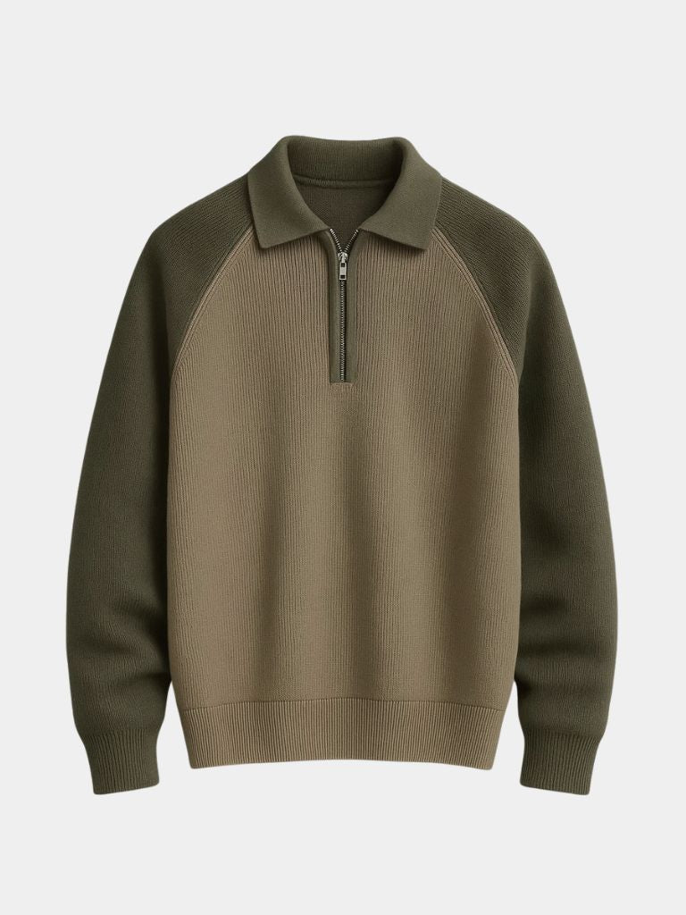 Raglan Quarter Zip Sweater - Verocci Essentials