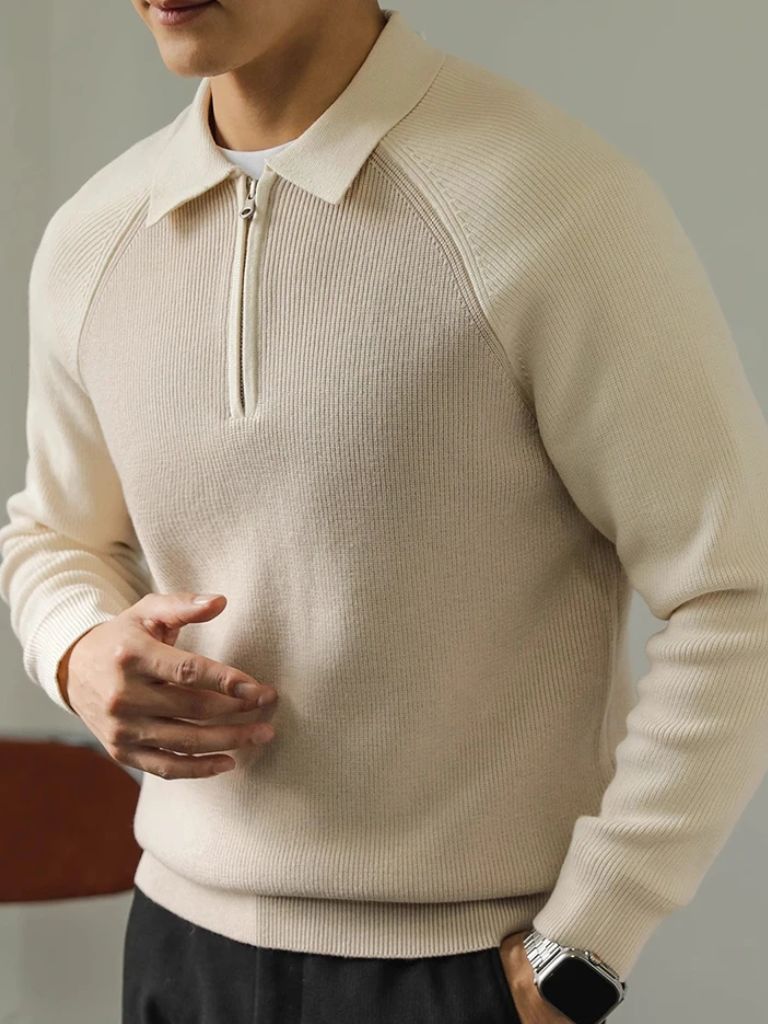 Raglan Quarter Zip Sweater - Verocci Essentials
