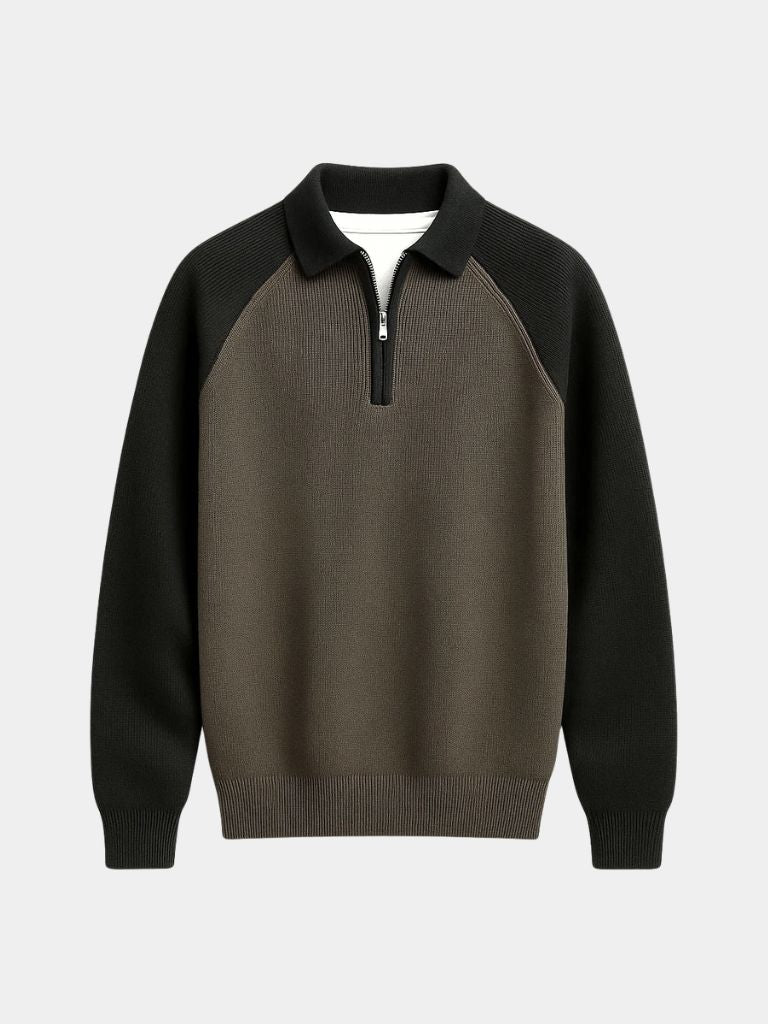 Raglan Quarter Zip Sweater - Verocci Essentials