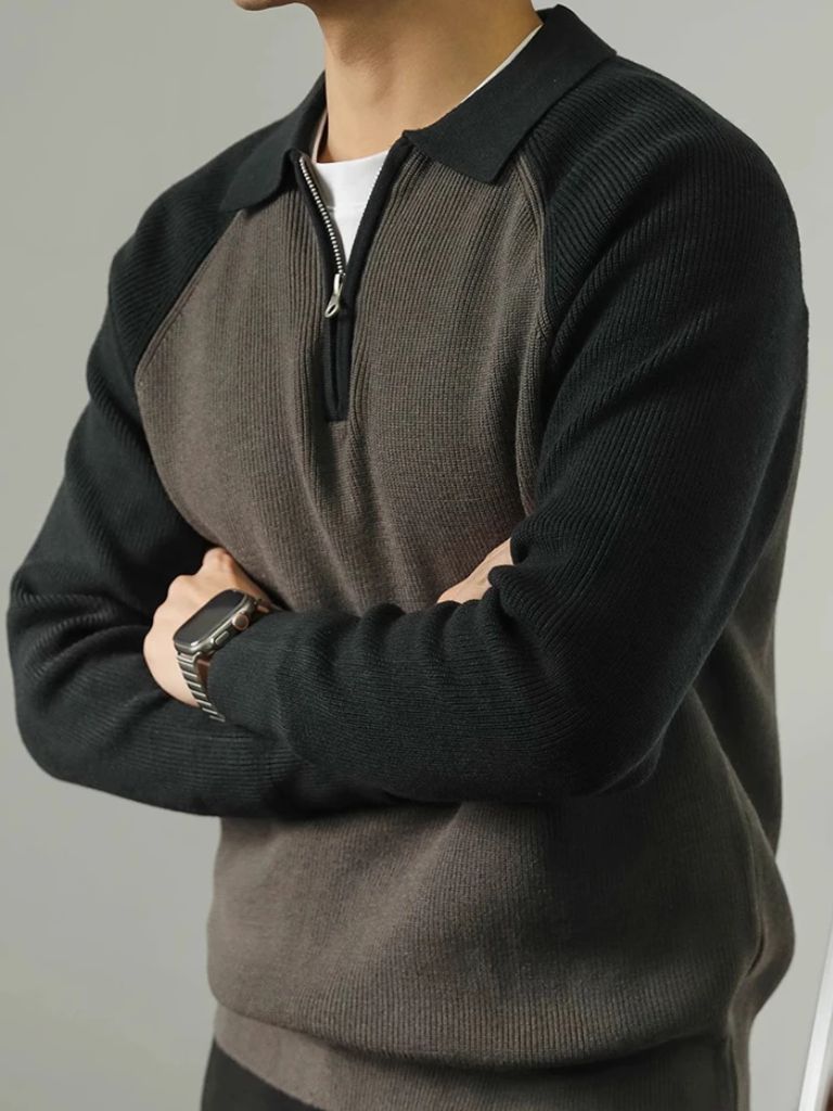 Raglan Quarter Zip Sweater - Verocci Essentials