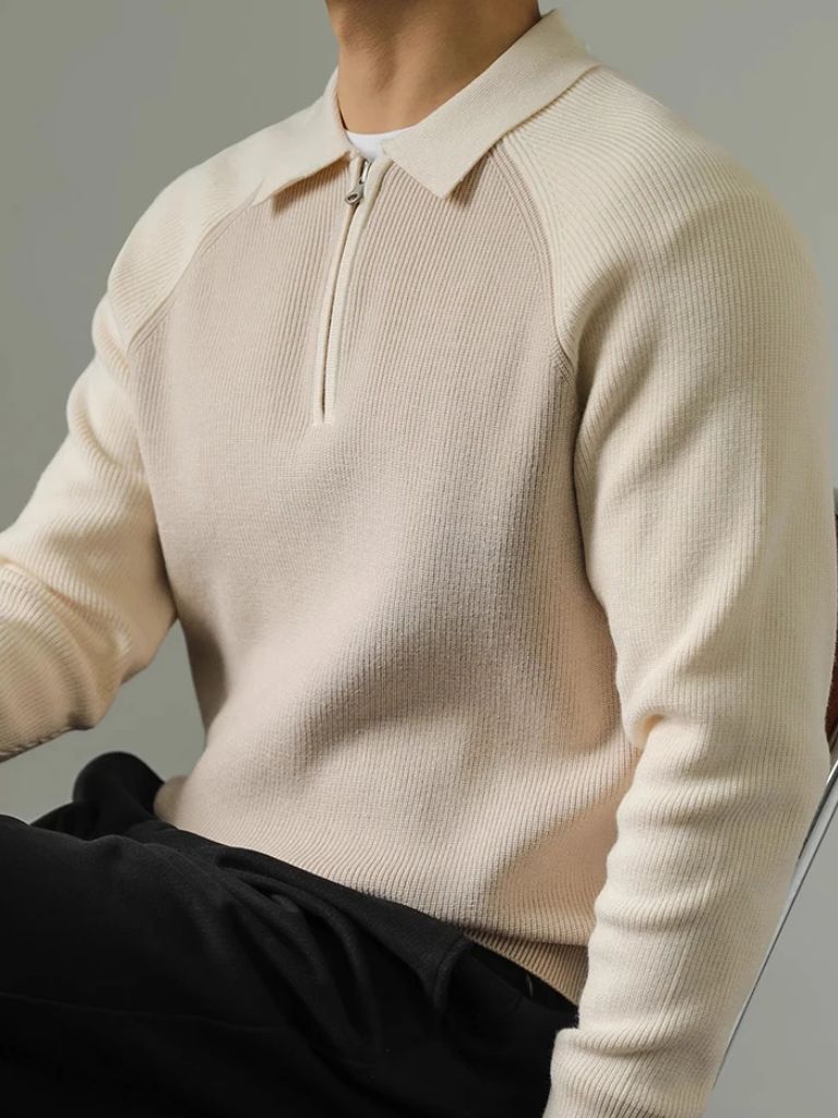 Raglan Quarter Zip Sweater - Verocci Essentials