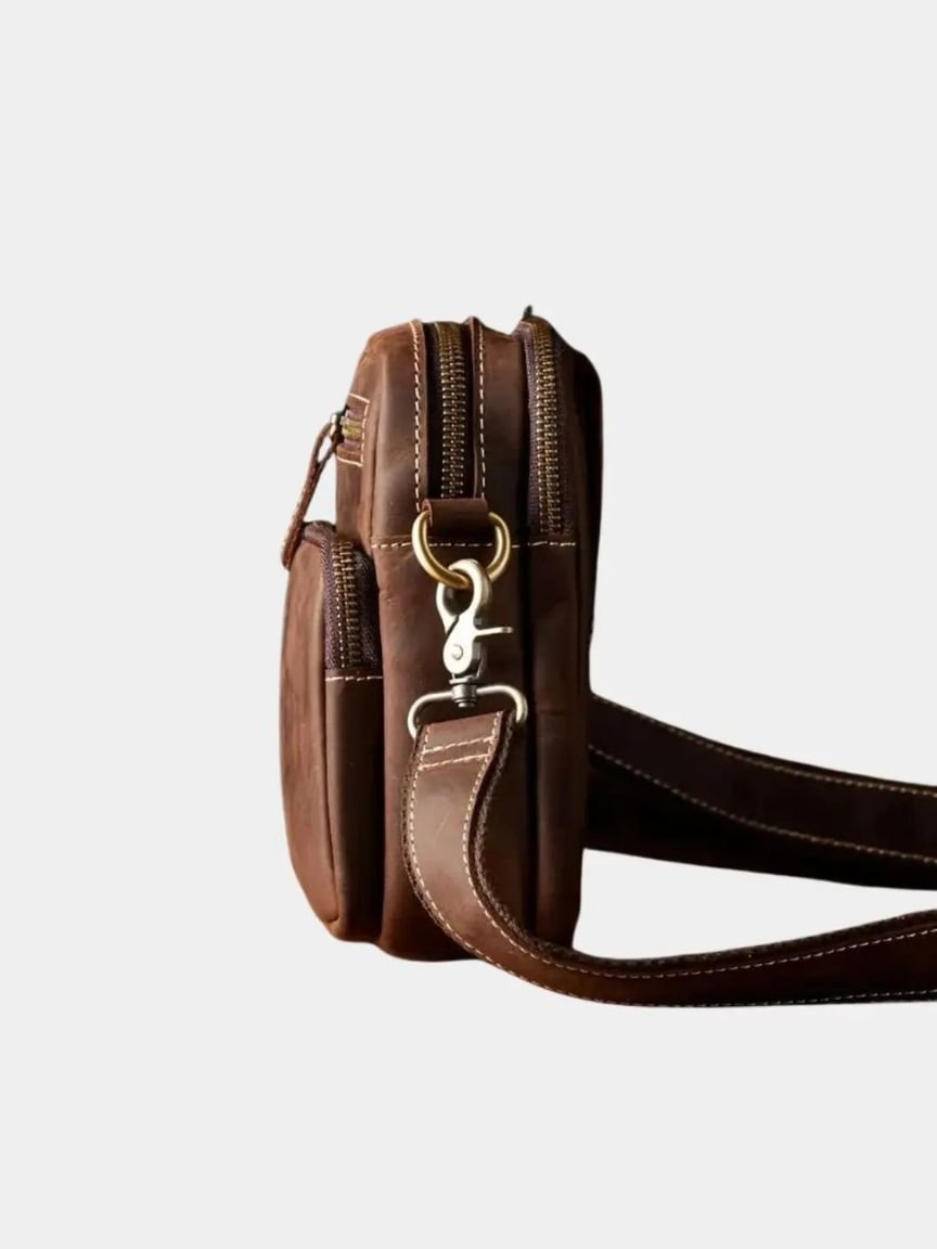 Retro Leather Men's Shoulder Bag - Verocci Essentials