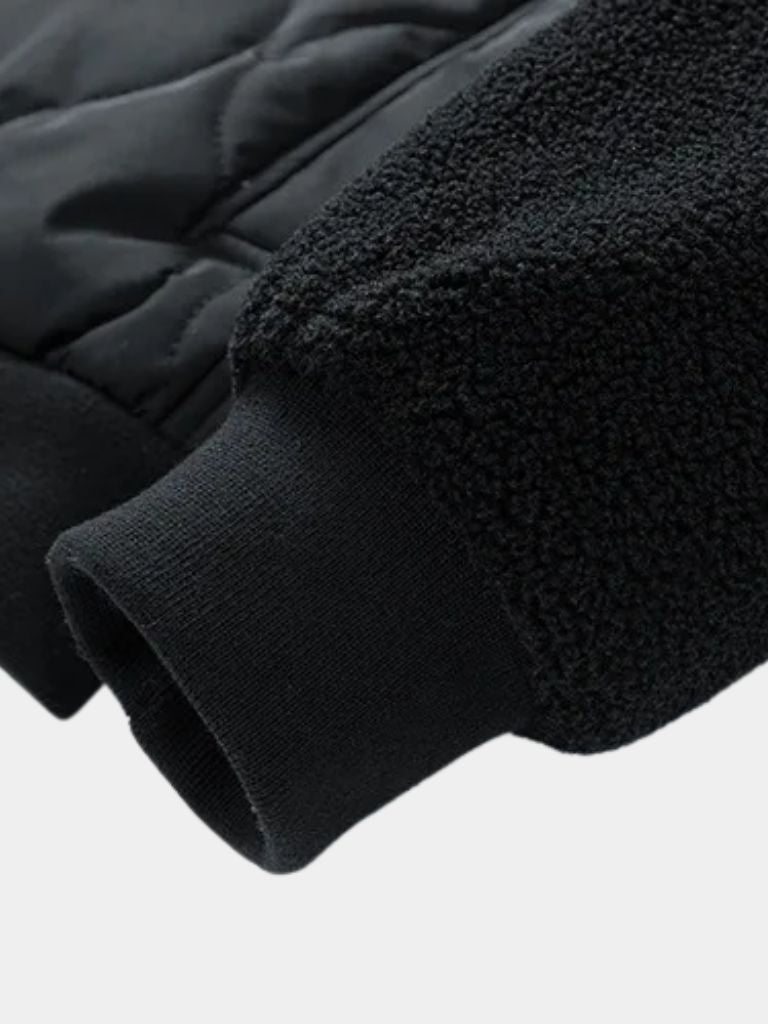 Sherpa Sleeves Padded Bomber Jacket - Verocci Essentials