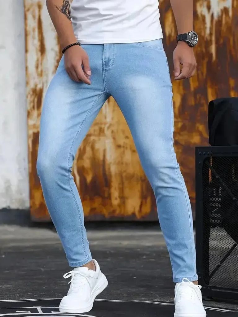 Stretchy Skinny Denim Jeans Trousers - Verocci Essentials