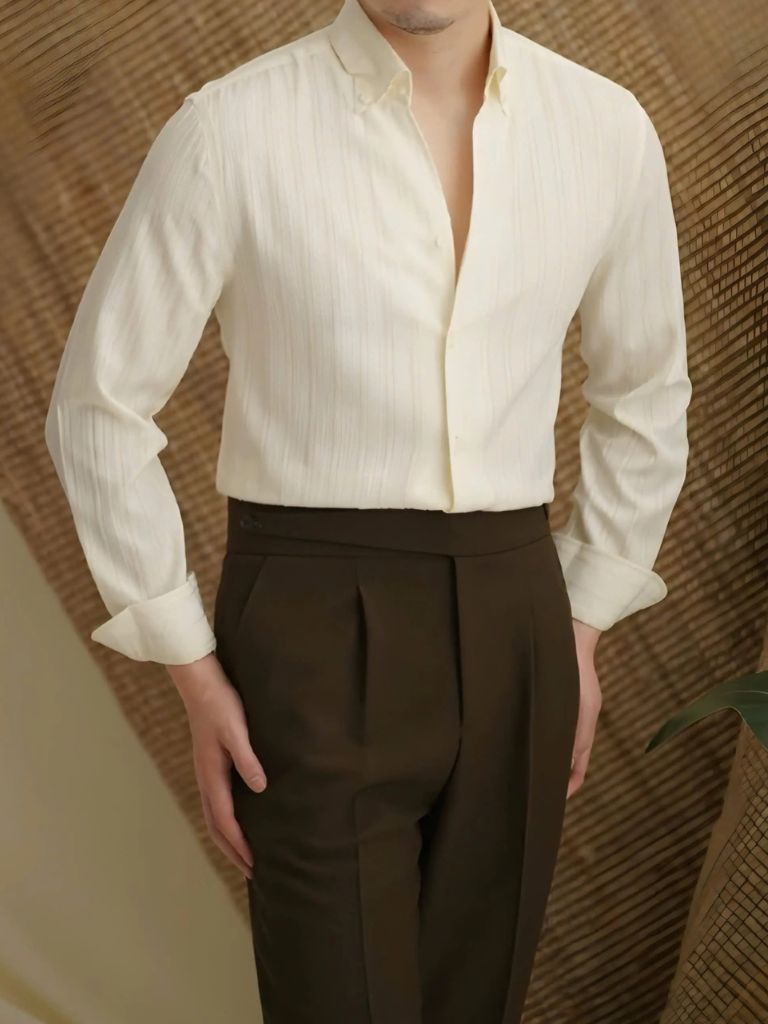 Striped Button Down Seersucker Shirt - Verocci Essentials