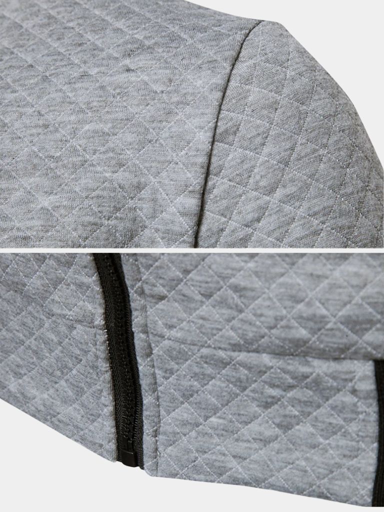 Textured Casual Bomber Jacket - Verocci Essentials