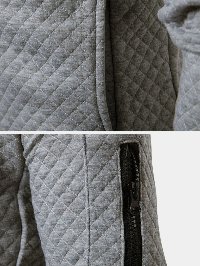 Textured Casual Bomber Jacket - Verocci Essentials