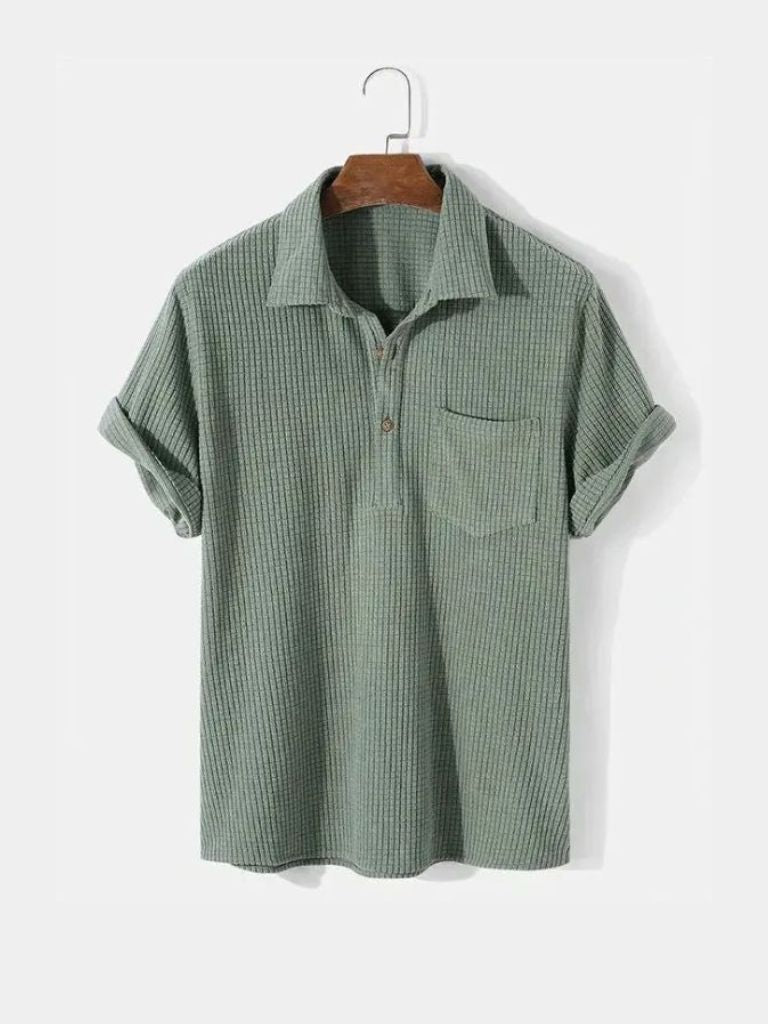 Textured Short Sleeve Shirt - Verocci Essentials