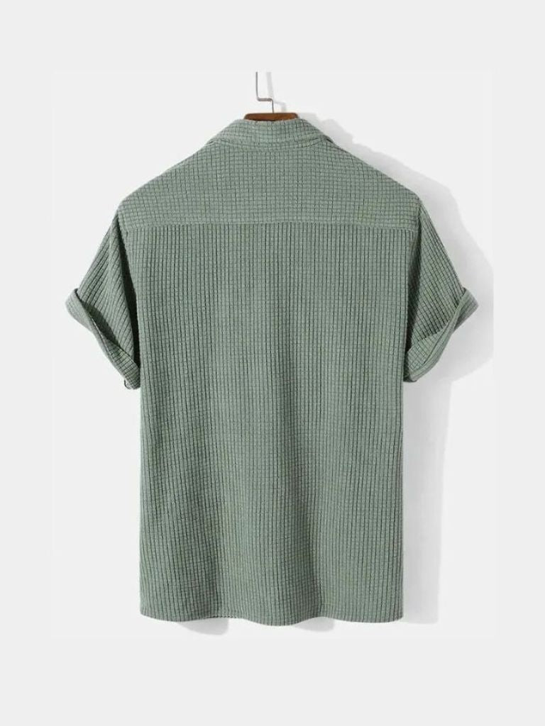 Textured Short Sleeve Shirt - Verocci Essentials