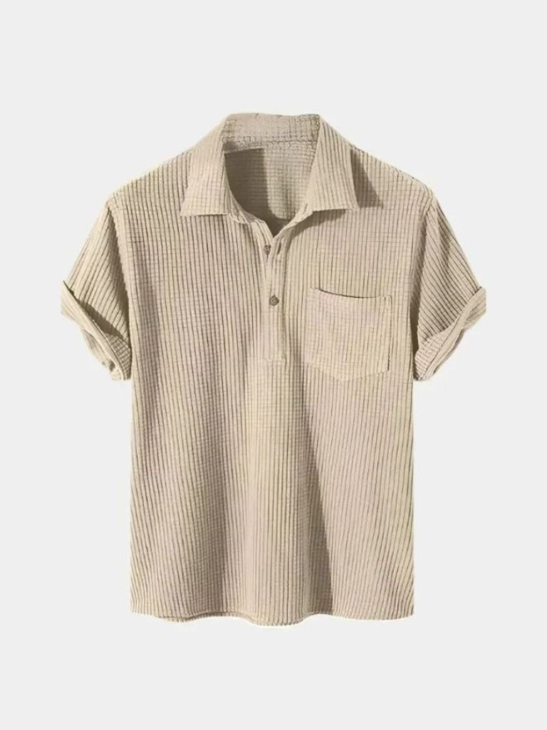 Textured Short Sleeve Shirt - Verocci Essentials