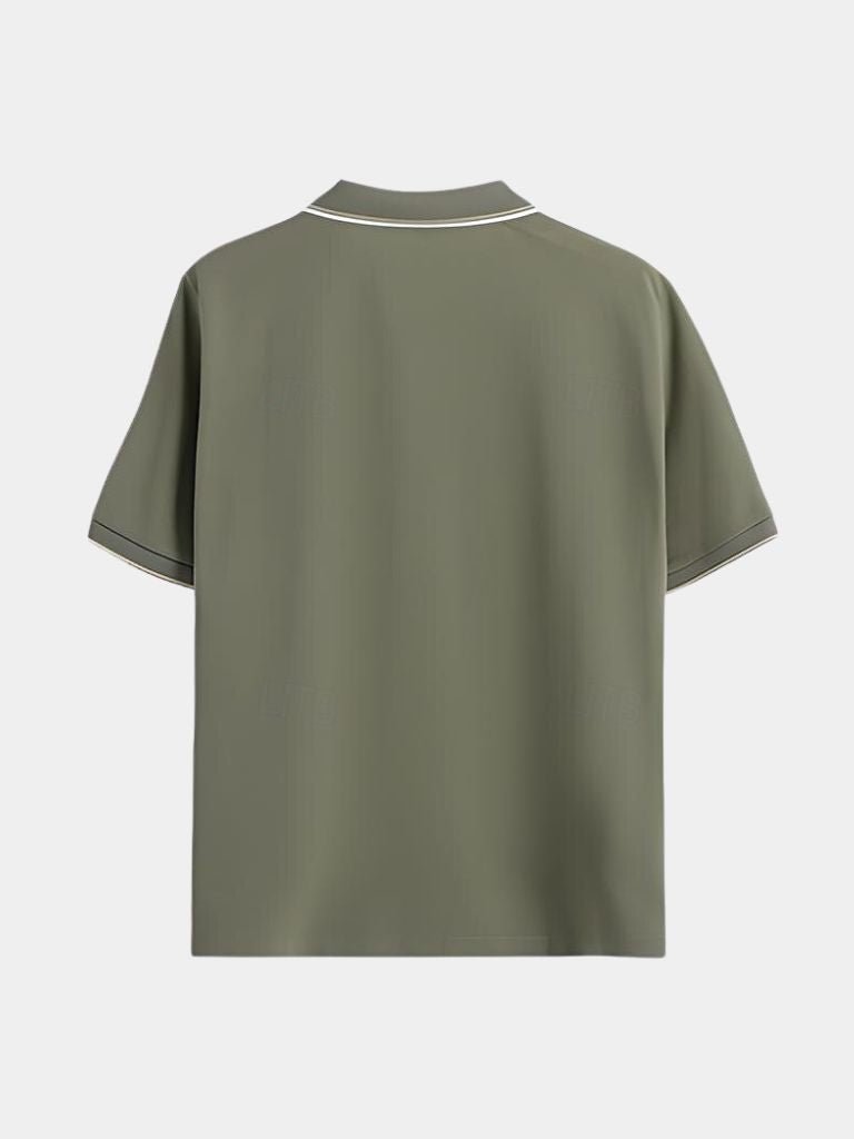 Timeless Black V-Neck Polo - Verocci Essentials