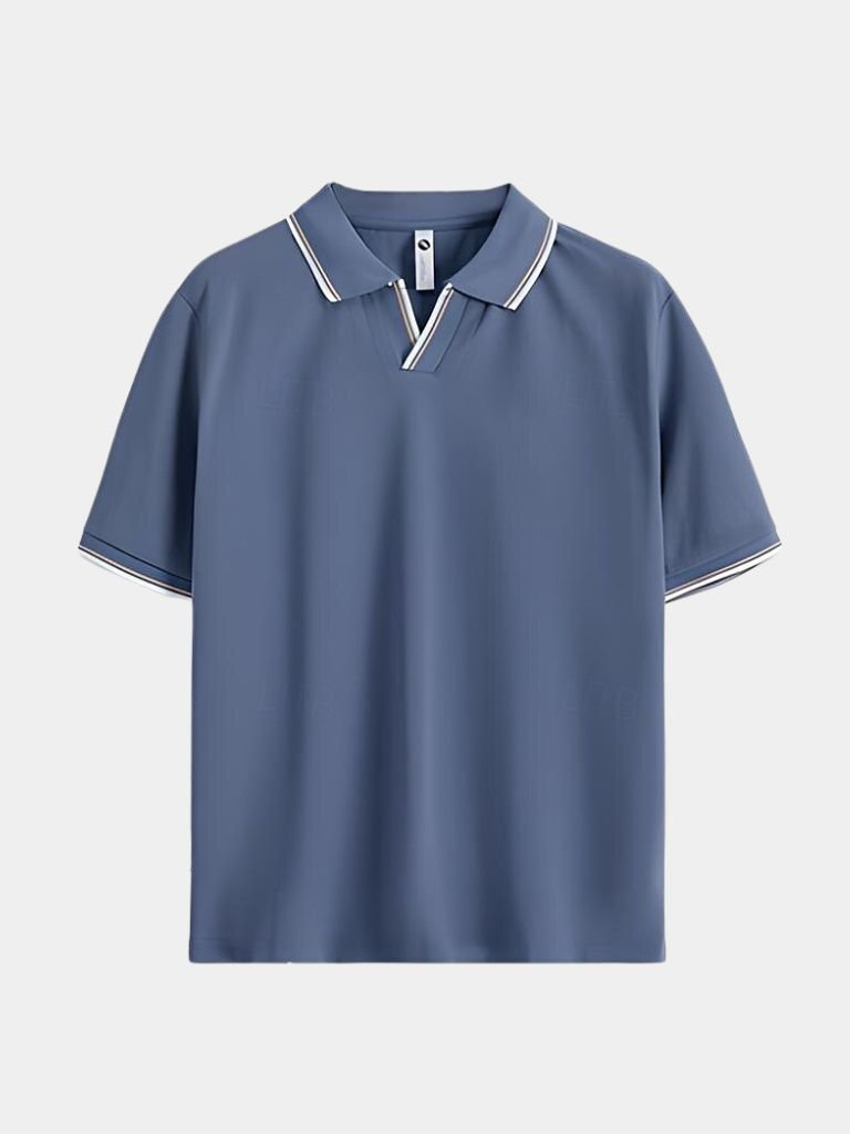 Timeless Black V-Neck Polo - Verocci Essentials
