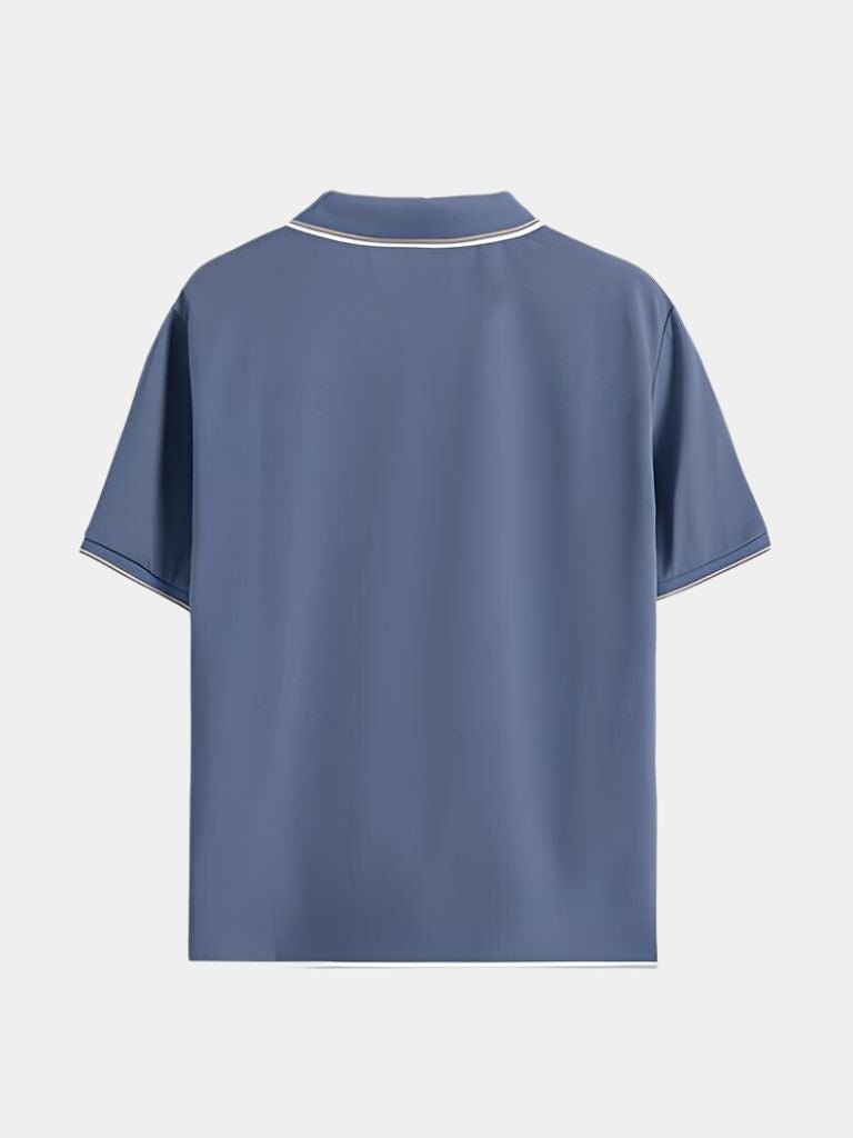 Timeless Black V-Neck Polo - Verocci Essentials