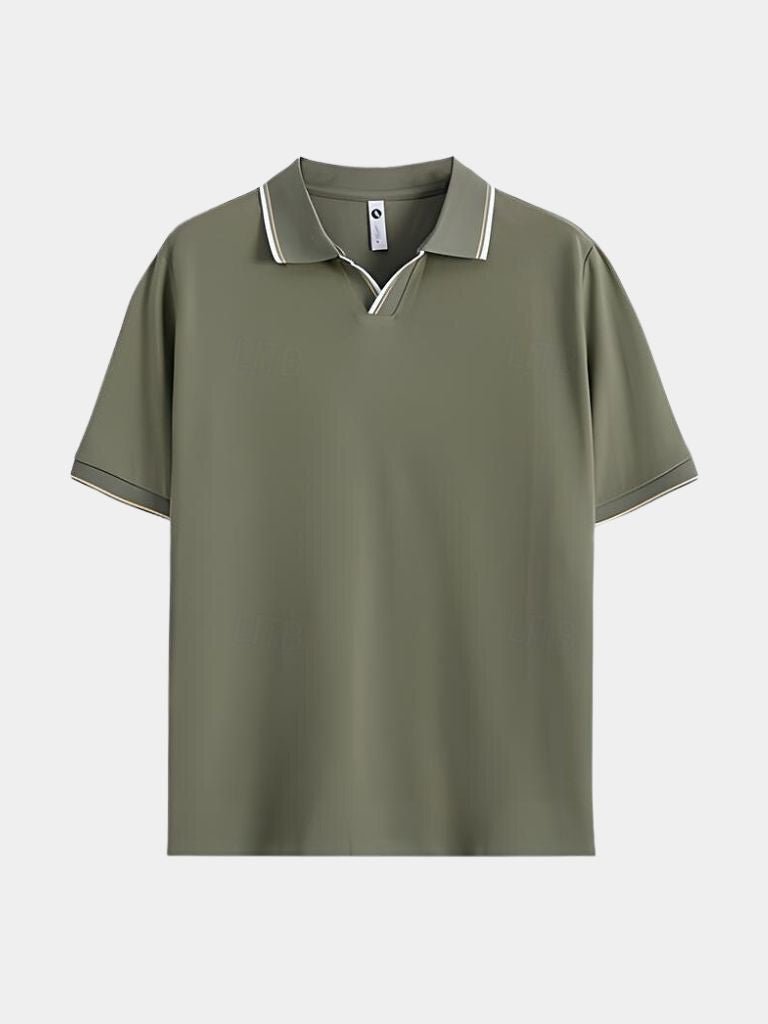 Timeless Black V-Neck Polo - Verocci Essentials