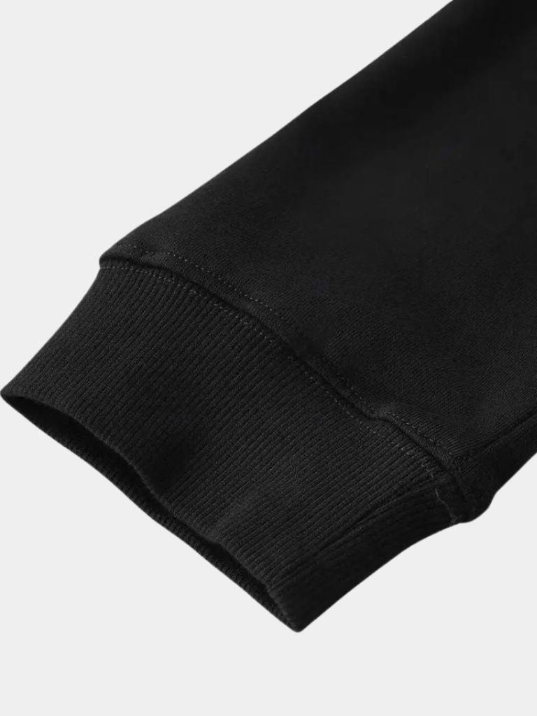 Zip Black Lapel Sports Sweatshirt - Verocci Essentials